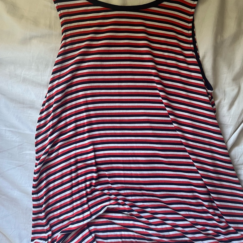 Old Navy Red and White Striped Tank Top